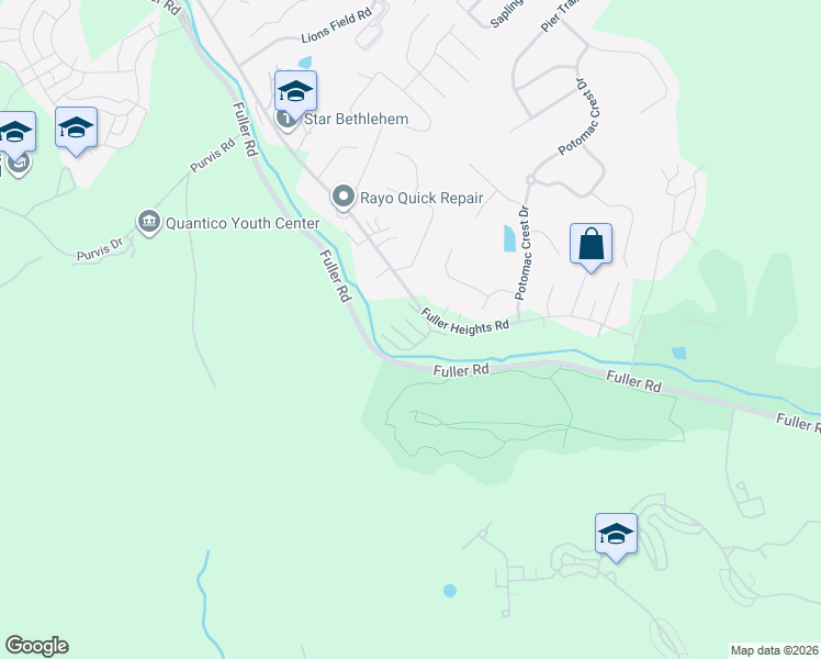 map of restaurants, bars, coffee shops, grocery stores, and more near 19330 Belleau Wood Drive in Triangle