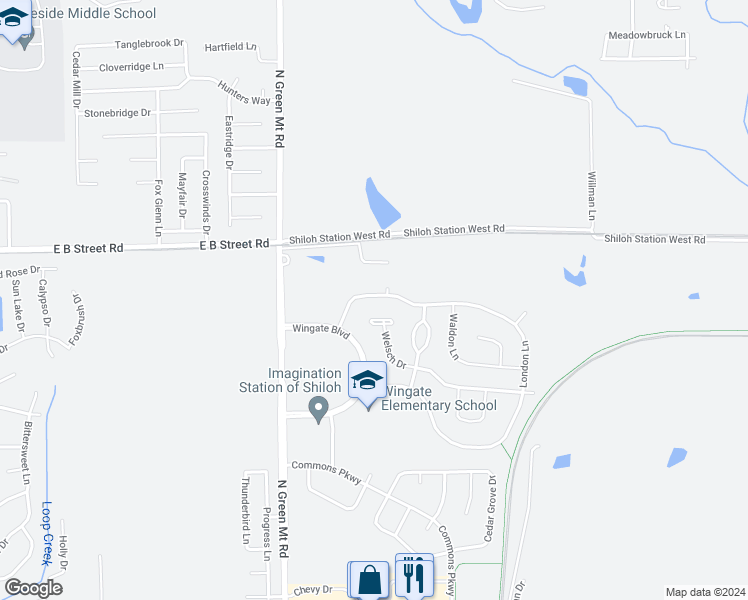 map of restaurants, bars, coffee shops, grocery stores, and more near 2554 London Lane in Belleville