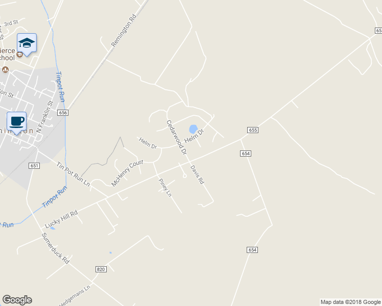 map of restaurants, bars, coffee shops, grocery stores, and more near 12243 Cedarwood Drive in Remington