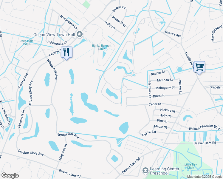 map of restaurants, bars, coffee shops, grocery stores, and more near 33240 Paradisio Greens in Ocean View