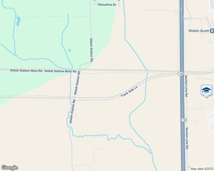 map of restaurants, bars, coffee shops, grocery stores, and more near 1090 Shiloh Station Road in Belleville
