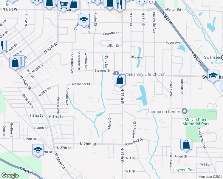 map of restaurants, bars, coffee shops, grocery stores, and more near 3 Hidden Valley Drive in Swansea