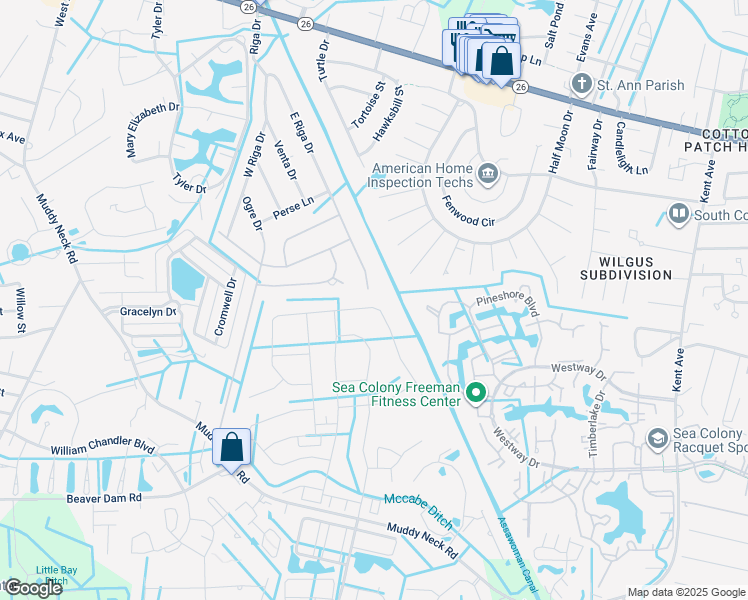 map of restaurants, bars, coffee shops, grocery stores, and more near 34090 Gooseberry Avenue in Ocean View