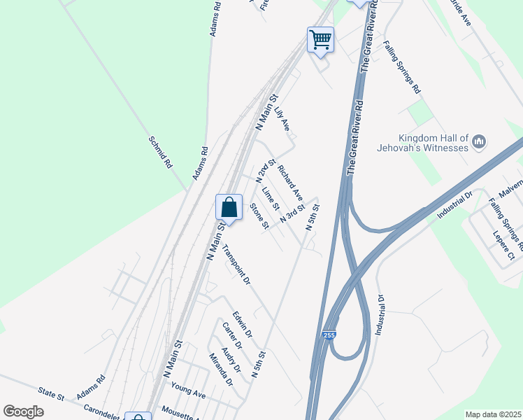 map of restaurants, bars, coffee shops, grocery stores, and more near 220 Stone Street in Dupo