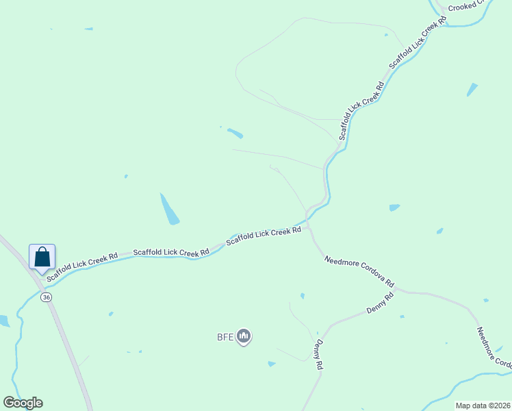 map of restaurants, bars, coffee shops, grocery stores, and more near 250 Scaffold Lick Creek Road in Berry