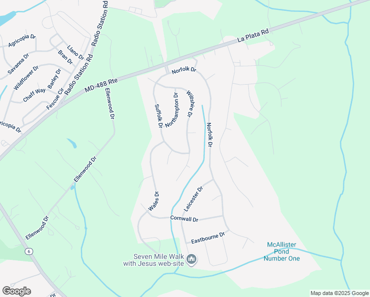 map of restaurants, bars, coffee shops, grocery stores, and more near 1033 Wiltshire Drive in La Plata