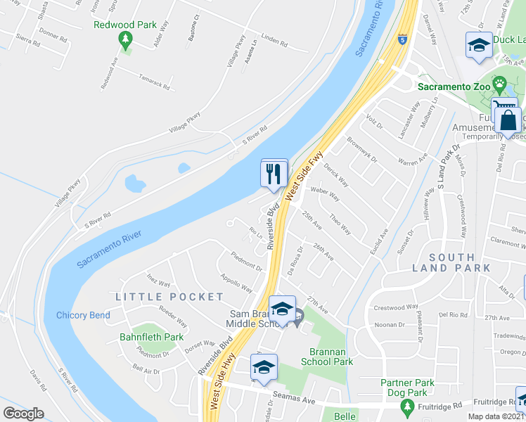 map of restaurants, bars, coffee shops, grocery stores, and more near 1034 Captains Table Road in Sacramento