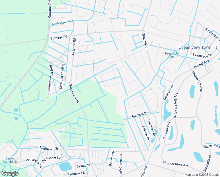 map of restaurants, bars, coffee shops, grocery stores, and more near 16917 Bellevue Court in Millville