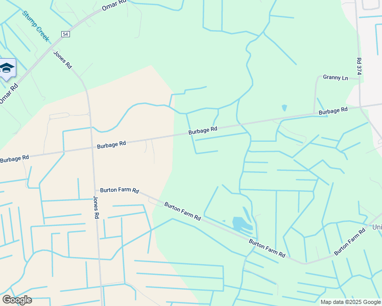 map of restaurants, bars, coffee shops, grocery stores, and more near 32770 Burbage Road in Frankford