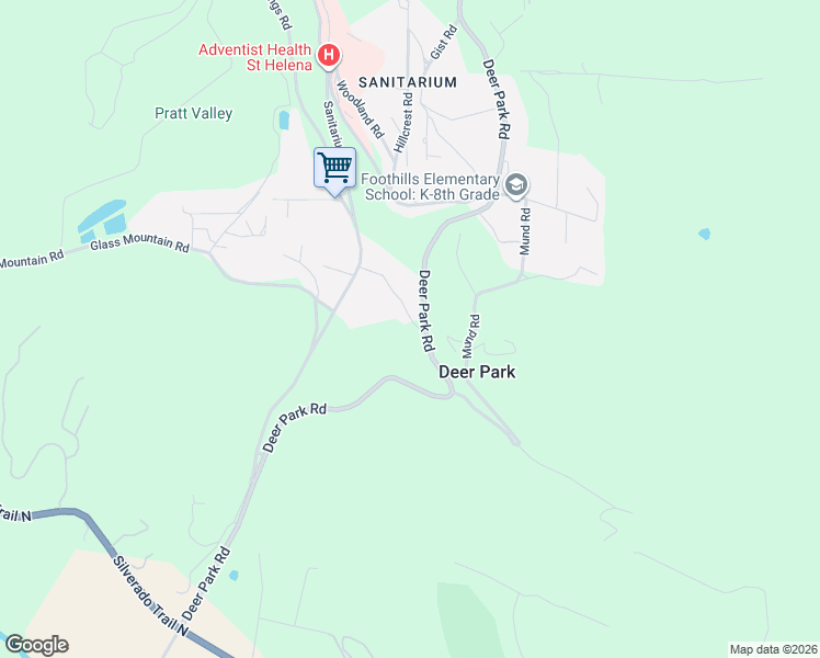 map of restaurants, bars, coffee shops, grocery stores, and more near 510 Deer Park Road in St. Helena