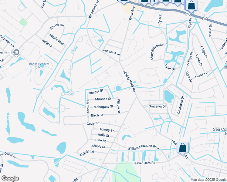 map of restaurants, bars, coffee shops, grocery stores, and more near 36 John Hall Drive in Ocean View