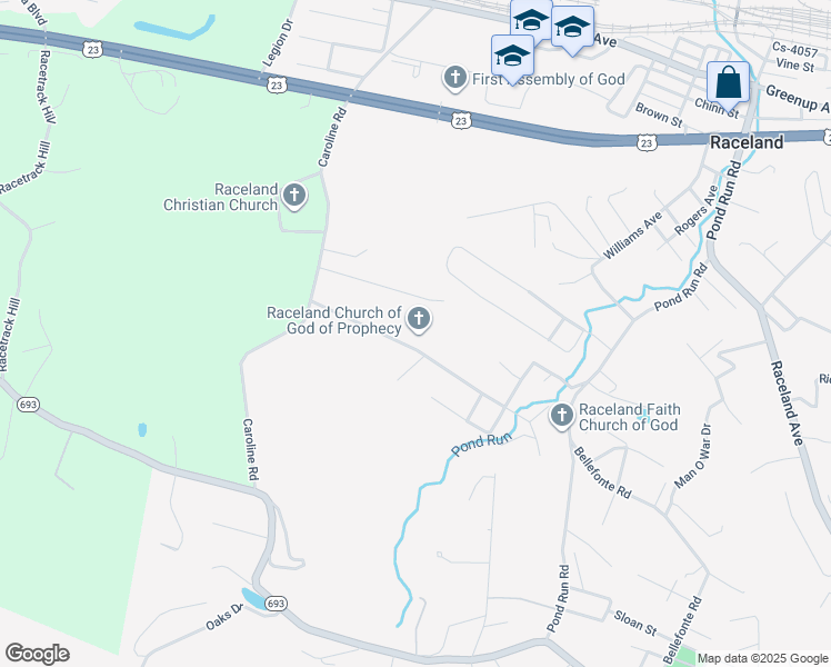 map of restaurants, bars, coffee shops, grocery stores, and more near 100-198 Lost Canyon Drive in Raceland