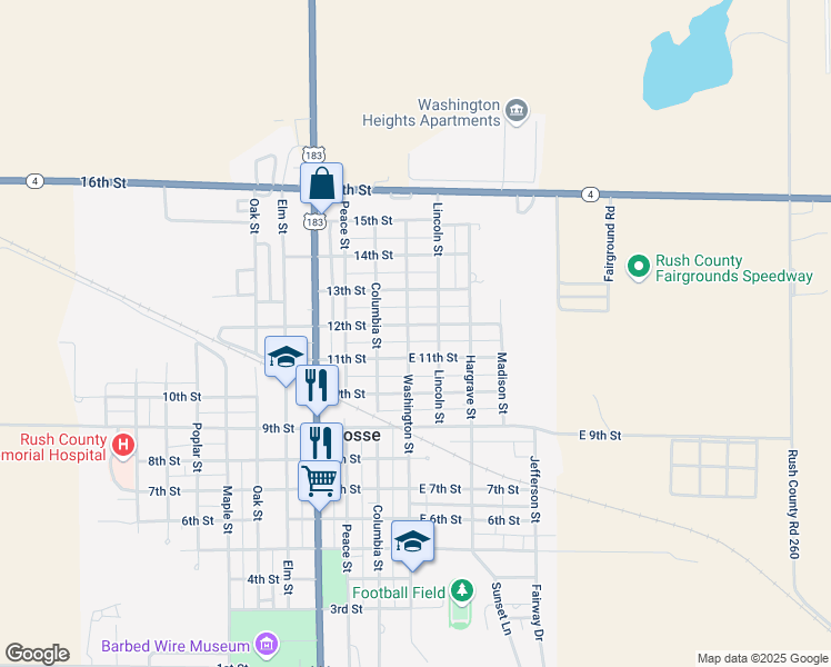 map of restaurants, bars, coffee shops, grocery stores, and more near 1200-1248 Washington Street in La Crosse