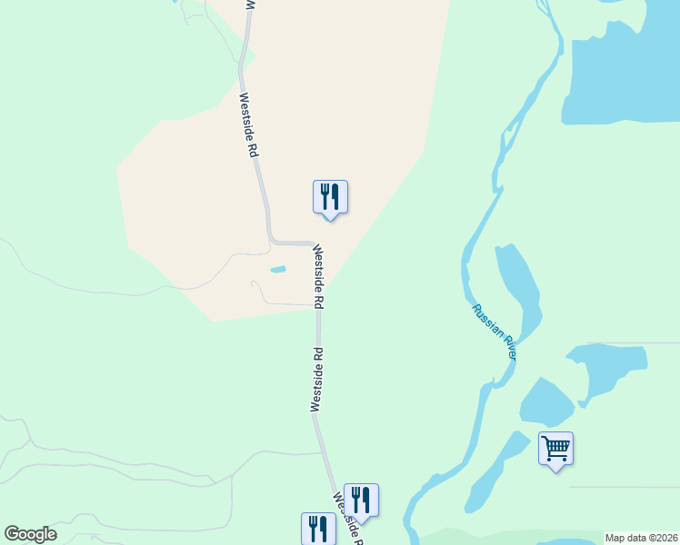 map of restaurants, bars, coffee shops, grocery stores, and more near 6296 Westside Road in Healdsburg