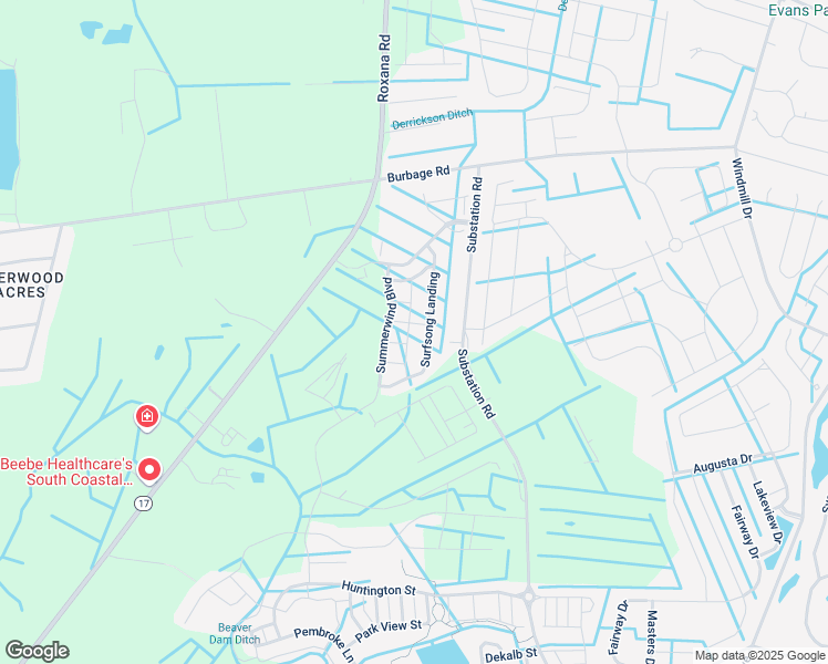map of restaurants, bars, coffee shops, grocery stores, and more near 32157 Shorebreak Crsg in Millville