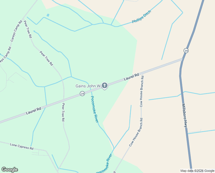 map of restaurants, bars, coffee shops, grocery stores, and more near 21158 Laurel Road in Millsboro