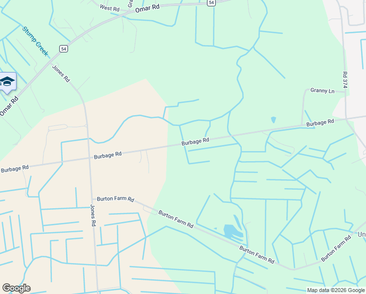 map of restaurants, bars, coffee shops, grocery stores, and more near 32770 Burbage Road in Frankford