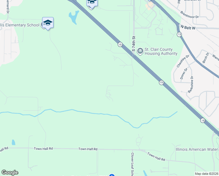 map of restaurants, bars, coffee shops, grocery stores, and more near 2192 South 74th Street in Belleville