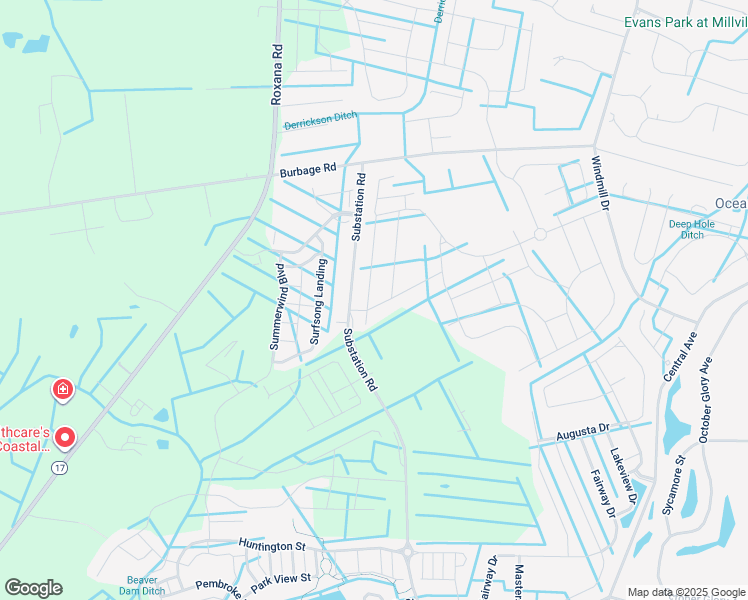 map of restaurants, bars, coffee shops, grocery stores, and more near 31530 White Clay Drive in Ocean View