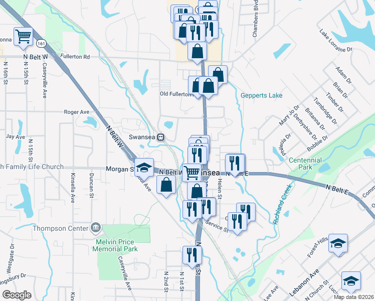 map of restaurants, bars, coffee shops, grocery stores, and more near 1822 Garden Street in Swansea