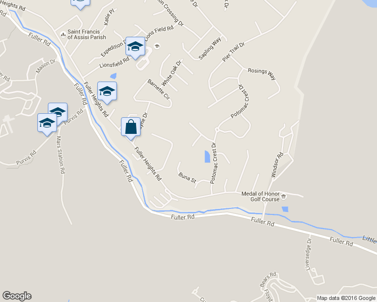 map of restaurants, bars, coffee shops, grocery stores, and more near 19317 Bothwell Ct in Triangle
