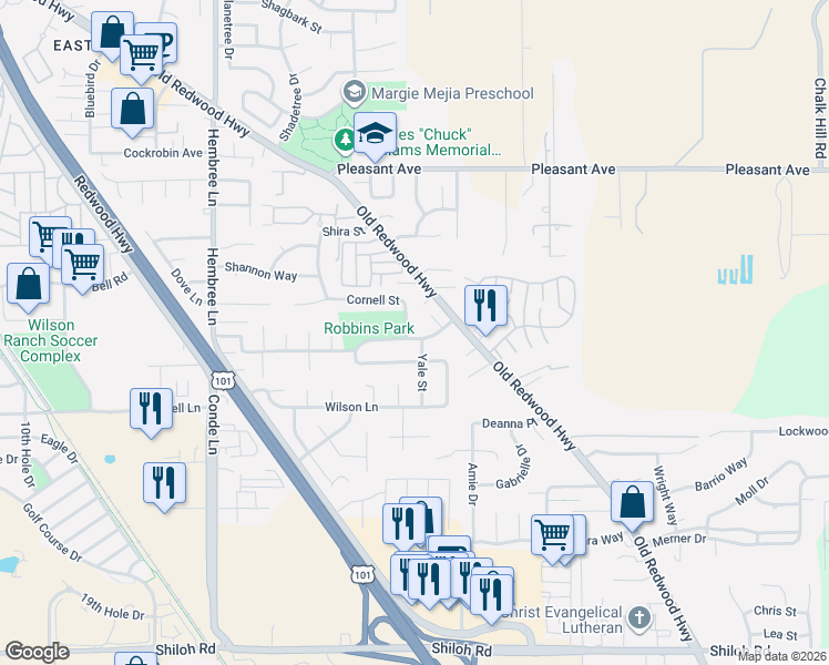 map of restaurants, bars, coffee shops, grocery stores, and more near 66 Billington Lane in Windsor