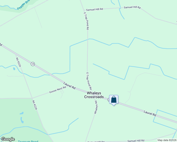 map of restaurants, bars, coffee shops, grocery stores, and more near 31697 East Trap Pond Road in Laurel