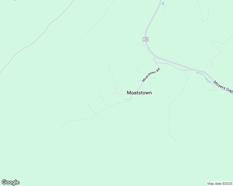 map of restaurants, bars, coffee shops, grocery stores, and more near Moatstown Road in Sugar Grove