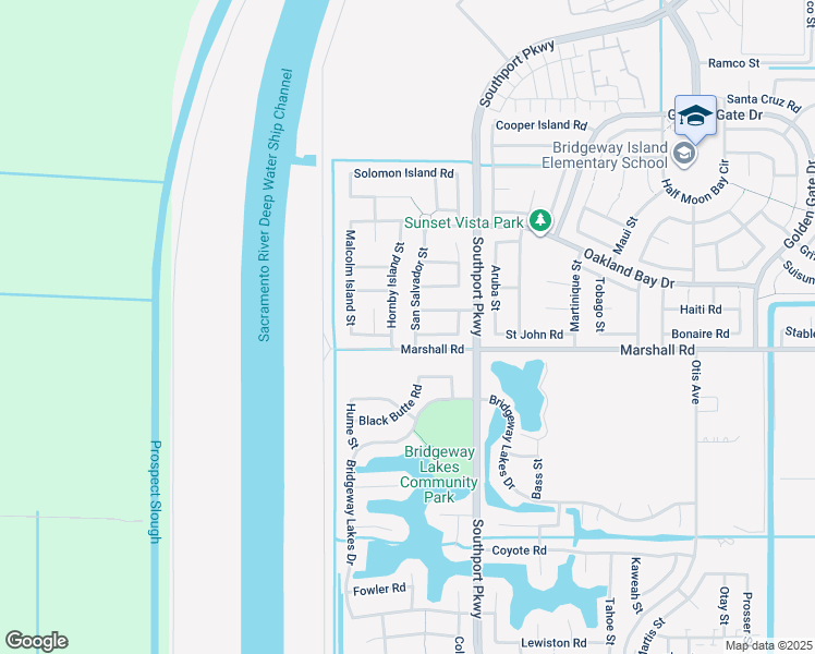 map of restaurants, bars, coffee shops, grocery stores, and more near 3348 San Salvador Street in West Sacramento