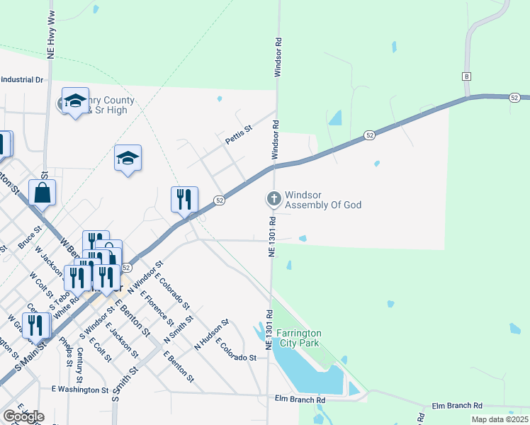 map of restaurants, bars, coffee shops, grocery stores, and more near 96-98 Meadowbrook Court in Windsor