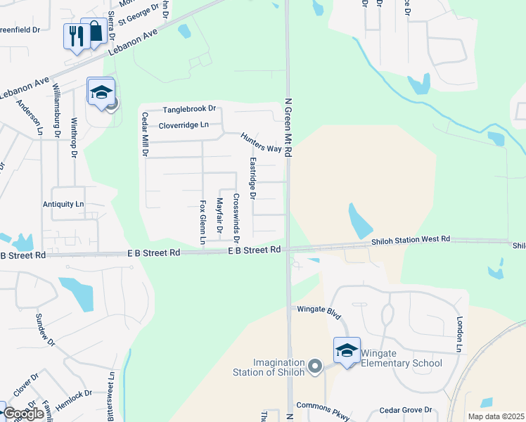 map of restaurants, bars, coffee shops, grocery stores, and more near 3257 Eastridge Drive in Belleville