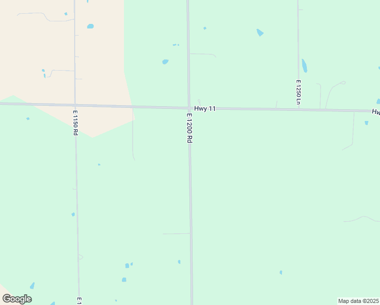 map of restaurants, bars, coffee shops, grocery stores, and more near County Road 1200 East in Allendale