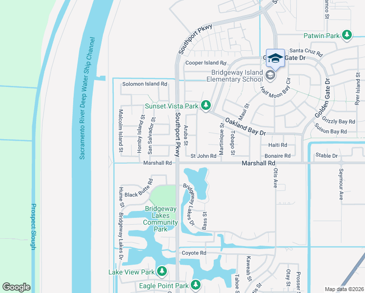 map of restaurants, bars, coffee shops, grocery stores, and more near 3311 Aruba Street in West Sacramento