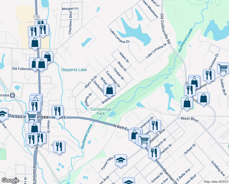 map of restaurants, bars, coffee shops, grocery stores, and more near 100 Britanna Drive in Swansea