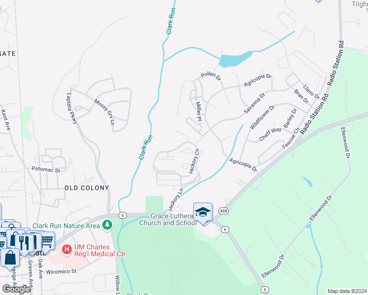 map of restaurants, bars, coffee shops, grocery stores, and more near 522 Quince Court in La Plata