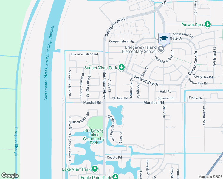 map of restaurants, bars, coffee shops, grocery stores, and more near 3311 Aruba Street in West Sacramento
