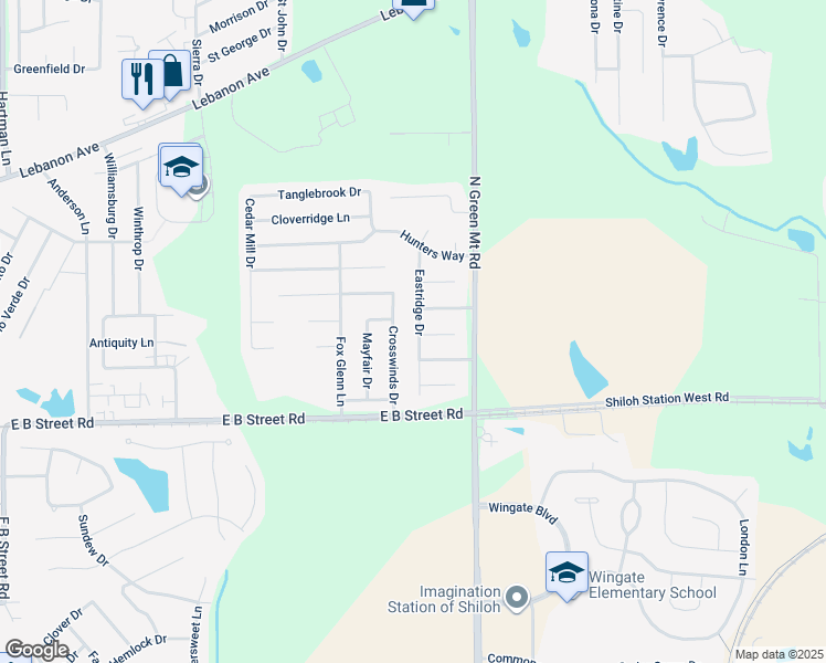 map of restaurants, bars, coffee shops, grocery stores, and more near 3257 Eastridge Drive in Belleville
