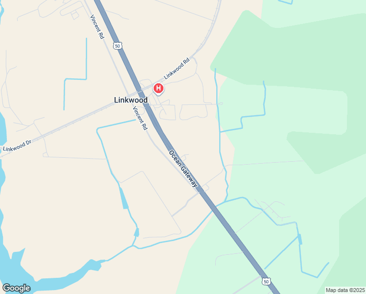 map of restaurants, bars, coffee shops, grocery stores, and more near 3930 Ocean Gateway in Linkwood