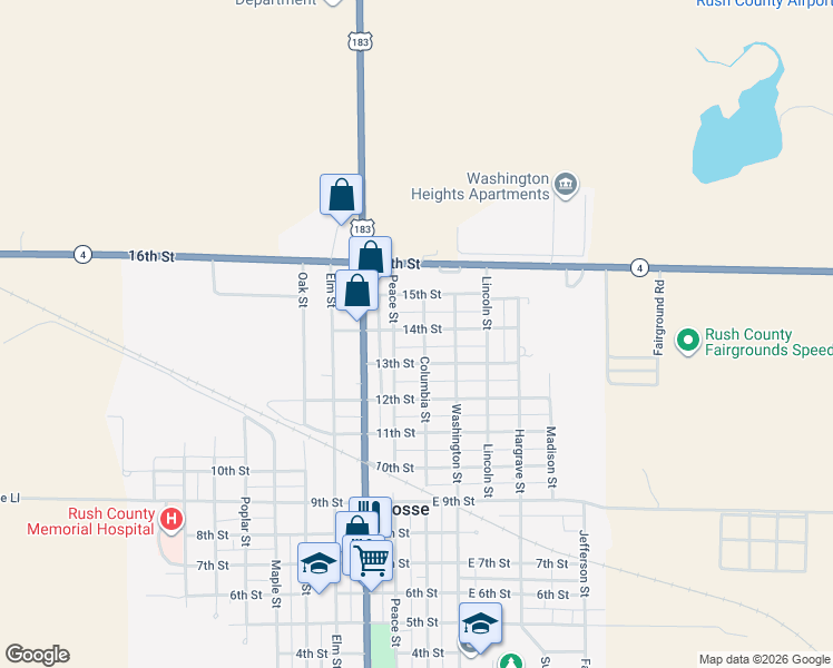map of restaurants, bars, coffee shops, grocery stores, and more near 1351 Columbia Street in La Crosse