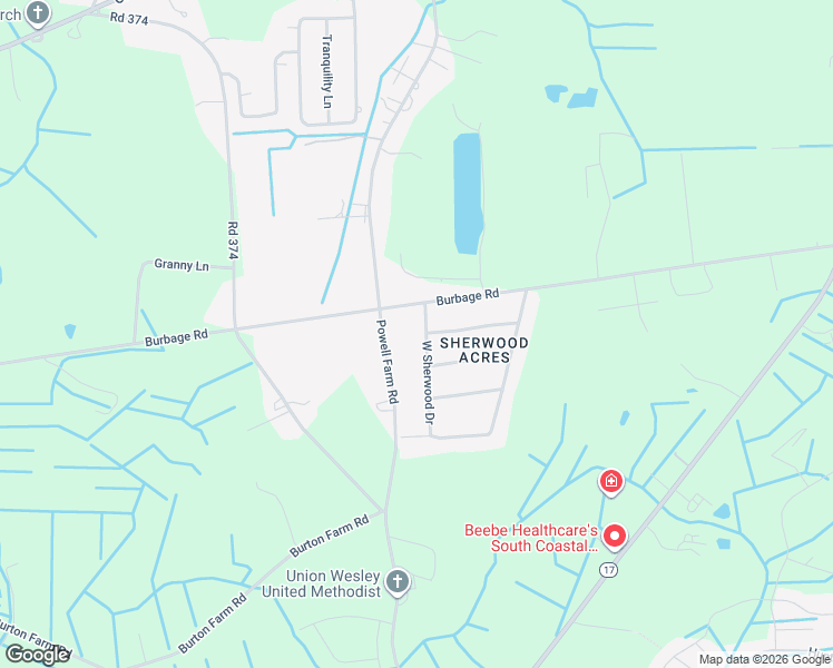 map of restaurants, bars, coffee shops, grocery stores, and more near 34648 West Sherwood Drive in Frankford