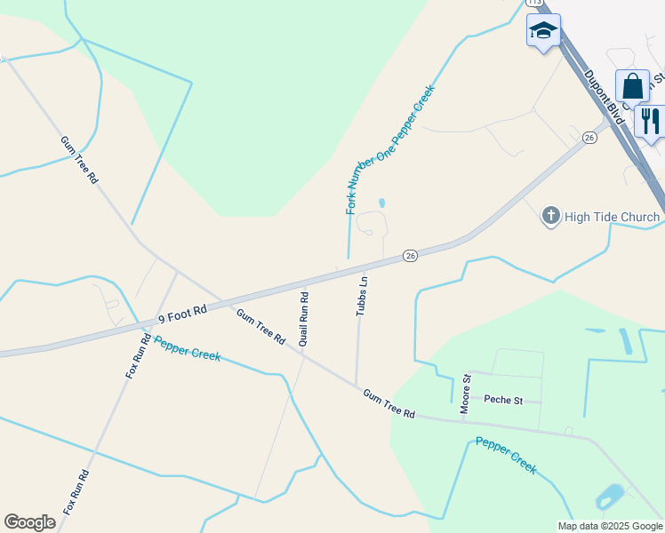 map of restaurants, bars, coffee shops, grocery stores, and more near 26795 9 Foot Road in Dagsboro
