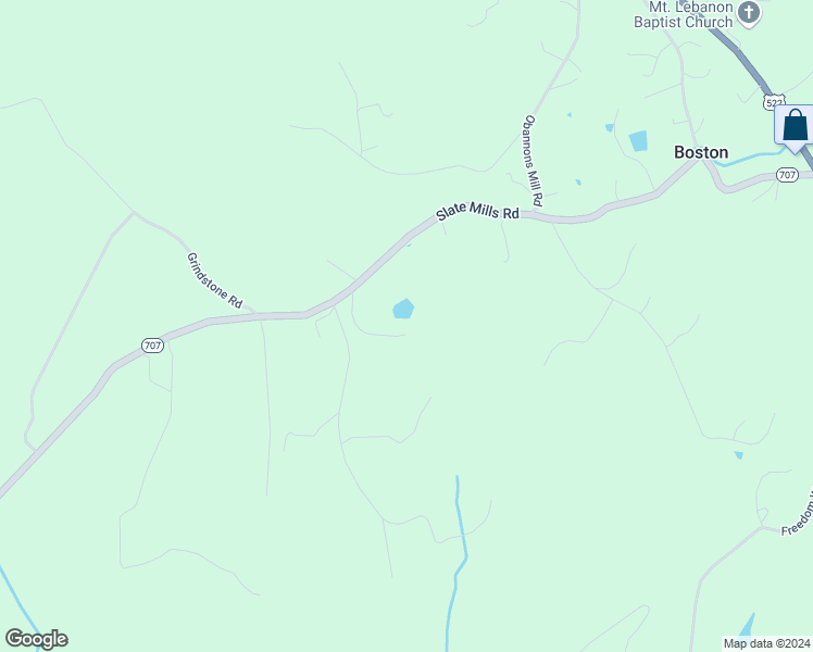 map of restaurants, bars, coffee shops, grocery stores, and more near 5152 Slate Mills Road in Boston
