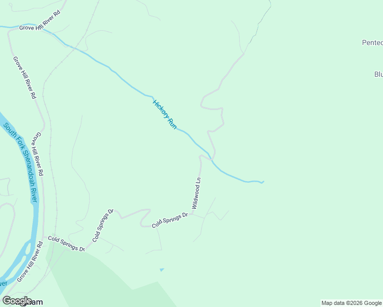 map of restaurants, bars, coffee shops, grocery stores, and more near 334 Wildwood Lane in Shenandoah