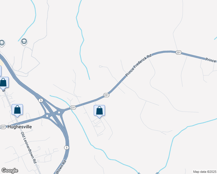 map of restaurants, bars, coffee shops, grocery stores, and more near 6210 Sewell Place in Hughesville