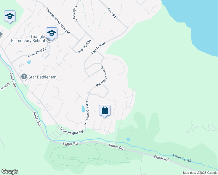 map of restaurants, bars, coffee shops, grocery stores, and more near 3313 Lady Catherine Circle in Triangle