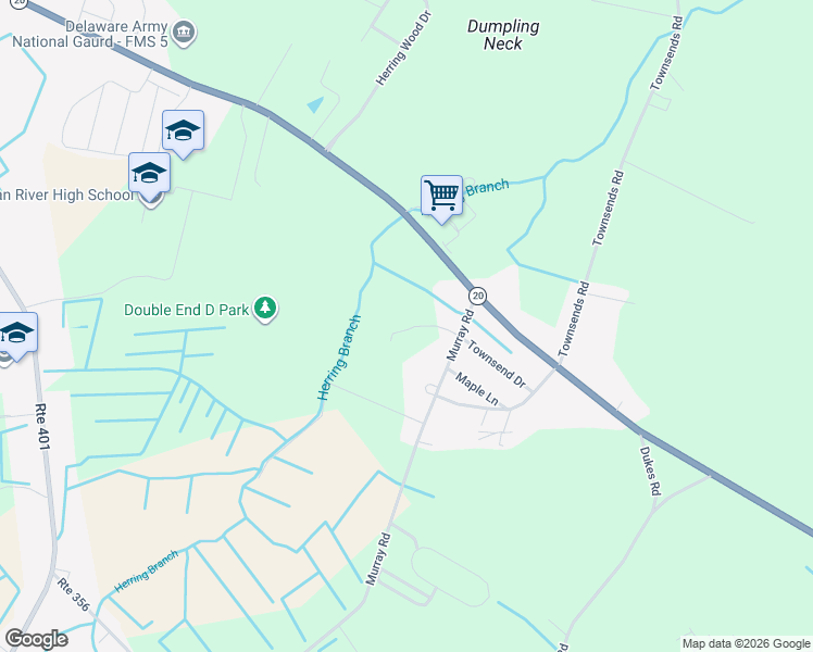map of restaurants, bars, coffee shops, grocery stores, and more near 32828 Murray Road in Frankford