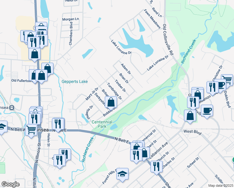 map of restaurants, bars, coffee shops, grocery stores, and more near 120 Turnbridge Drive in Swansea