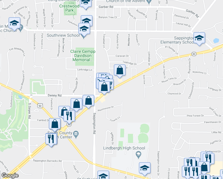 map of restaurants, bars, coffee shops, grocery stores, and more near 3026 Laclede Avenue in St. Louis
