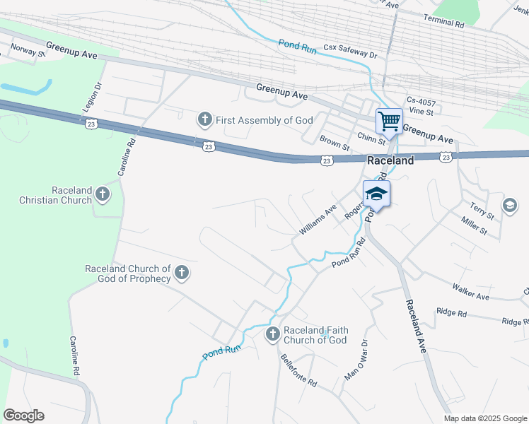 map of restaurants, bars, coffee shops, grocery stores, and more near 578 Wild Cherry Circle in Raceland