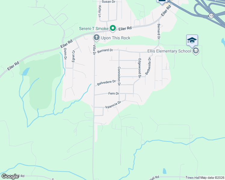 map of restaurants, bars, coffee shops, grocery stores, and more near 613 Fern Drive in Belleville